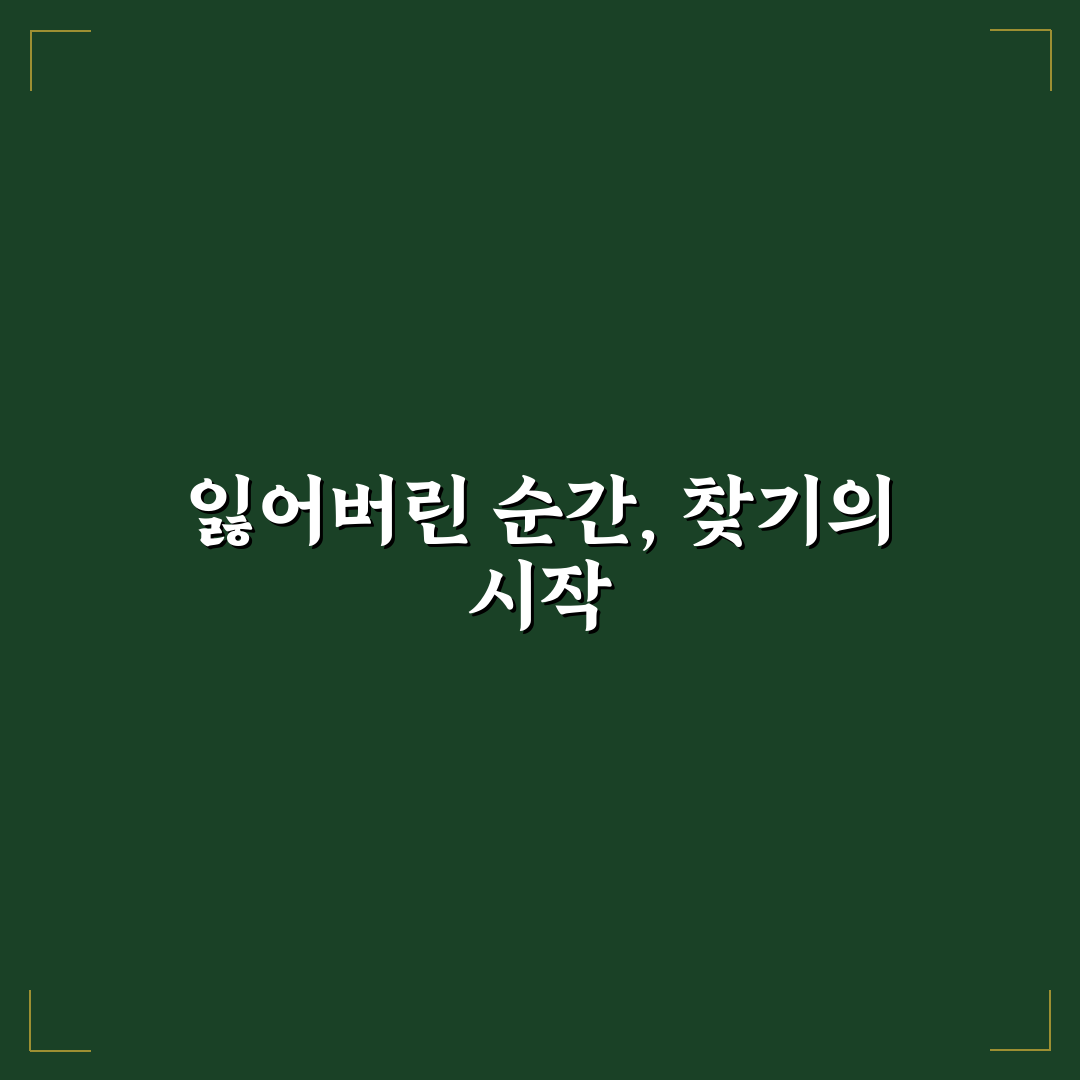 잃어버린 물건 찾는 효율적인 방법 직접 써본 후기