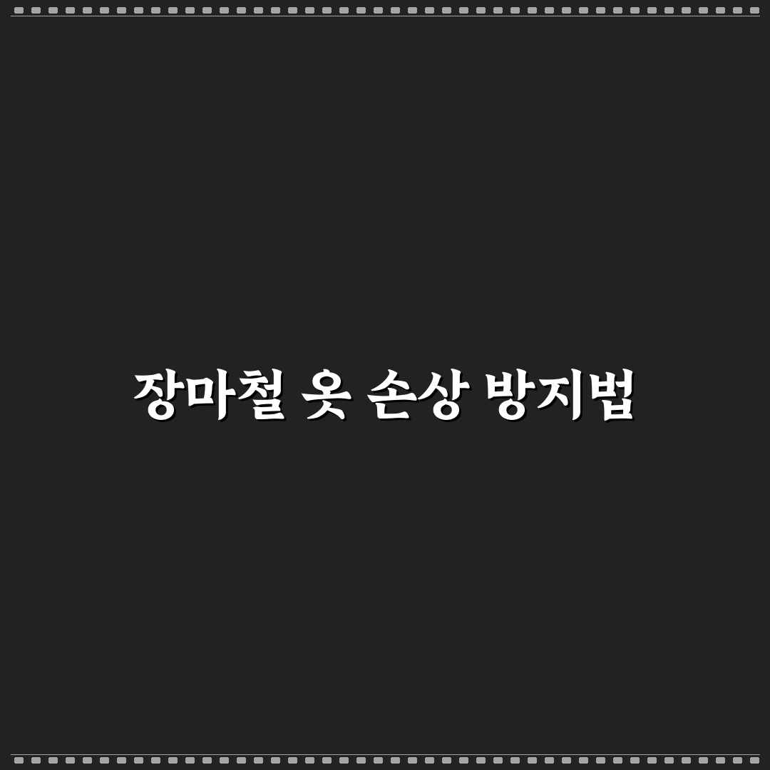 장마철 옷 관리 노하우 직접 써본 후기와 실용 팁