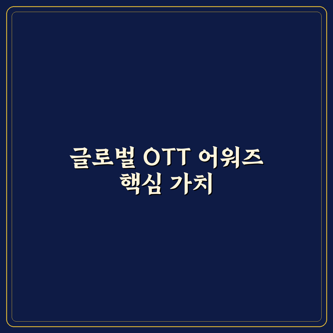 글로벌 OTT 어워즈 비교와 평가 기준 5가지 총정리