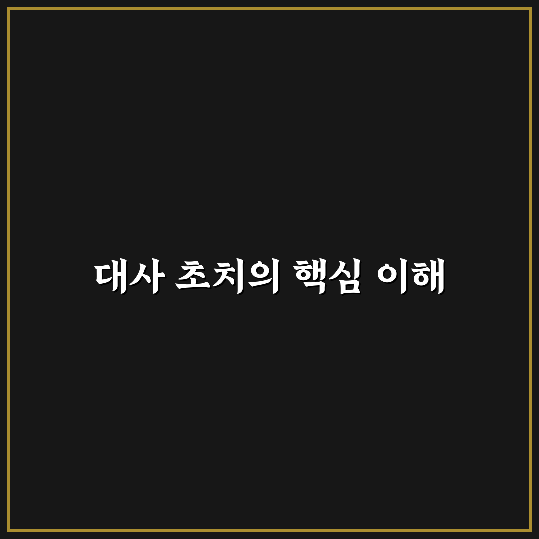 대사 초치 뜻과 사용 기준 5가지 비교 분석 가이드