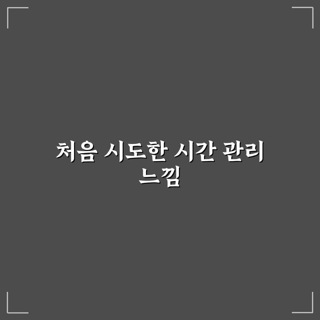 완벽주의 극복 시간 관리가 만든 일상의 변화 리얼후기