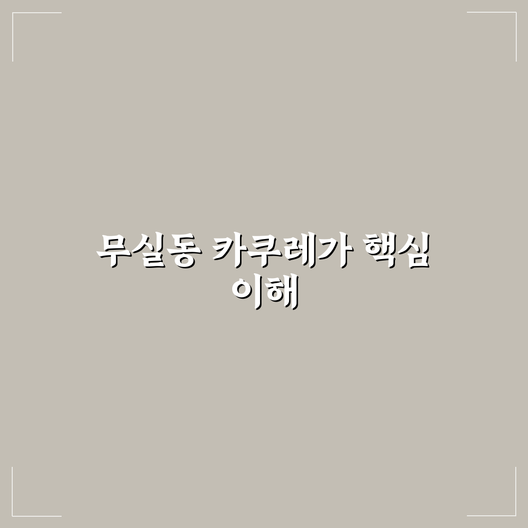 무실동 카쿠레가 비교와 선택 기준 5가지 총정리