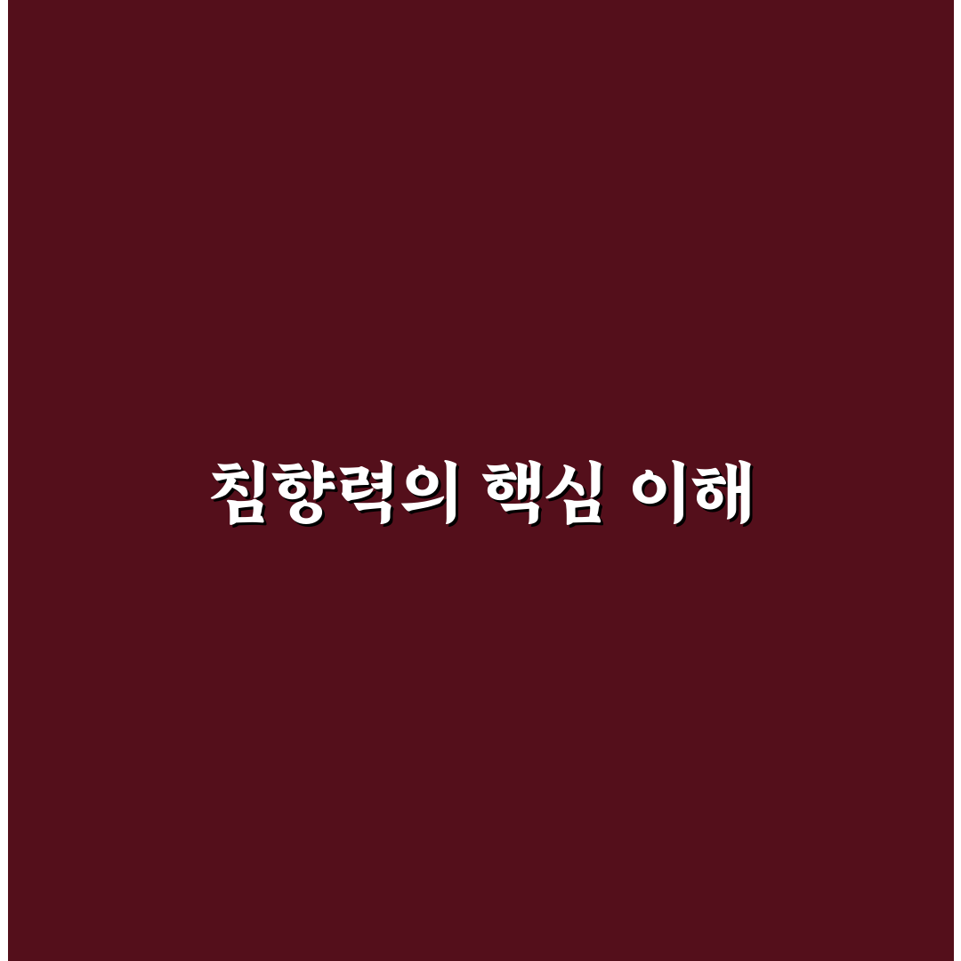 침향력 성능과 품질 비교 기준 5가지 총정리