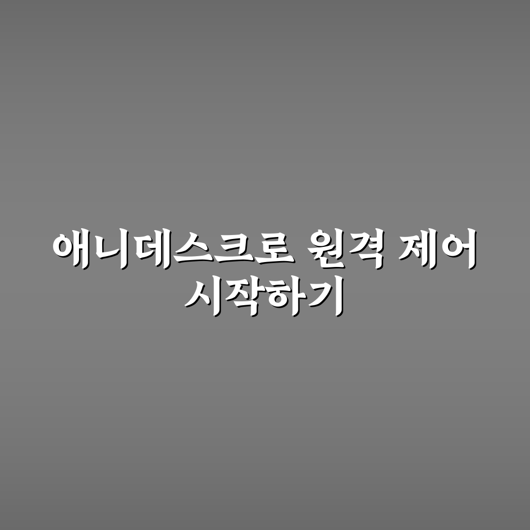 애니데스크 다운로드 비교와 주요 체크포인트 총정리
