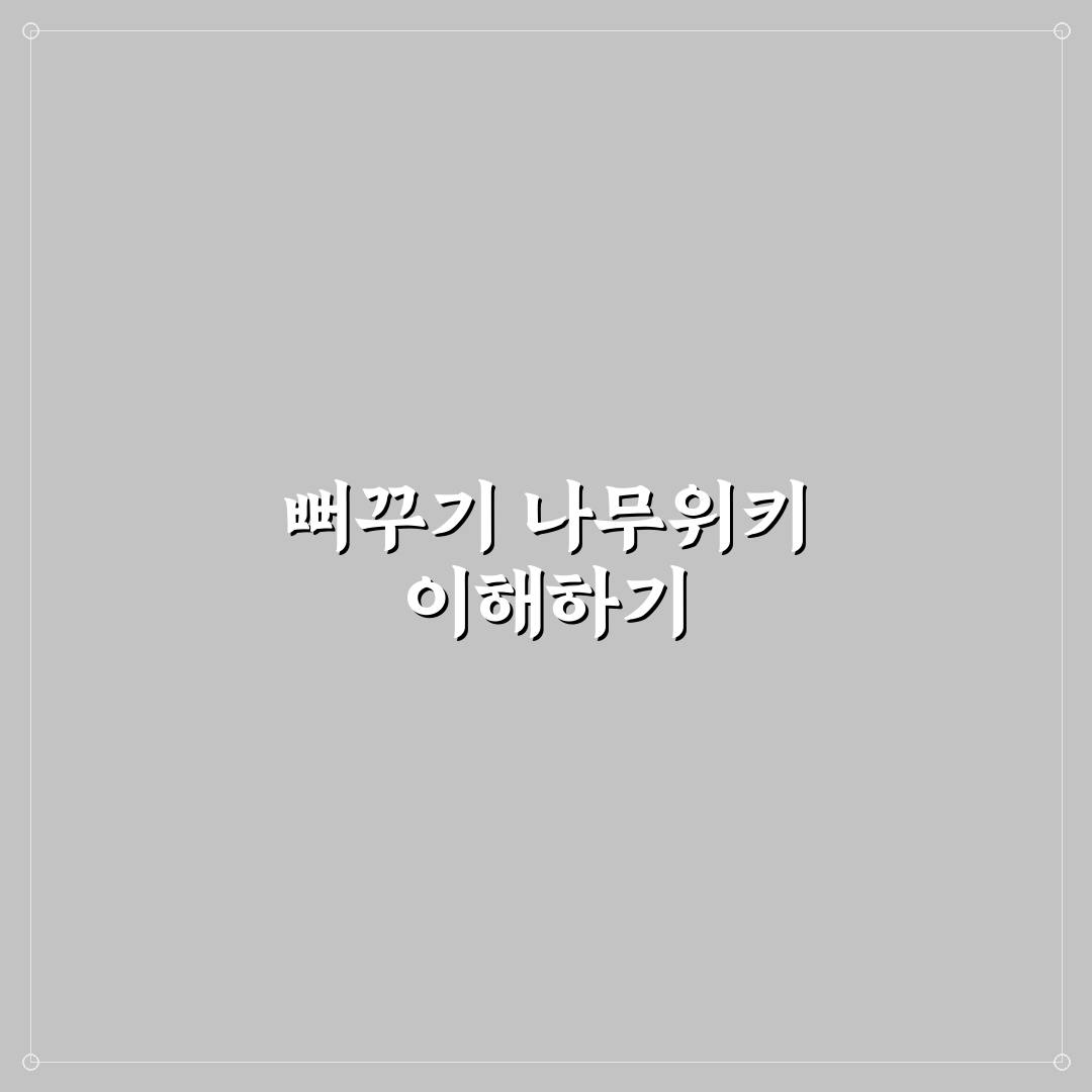 뻐꾸기 나무위키 정보와 활용법 정리 알려드려요