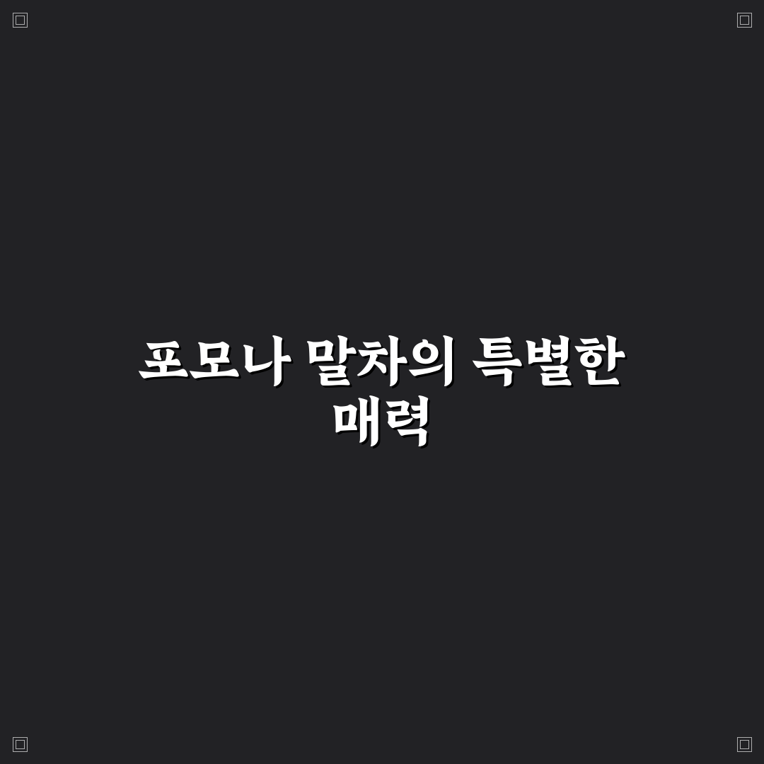 포모나 말차 선택 꿀팁과 맛 비교 정리