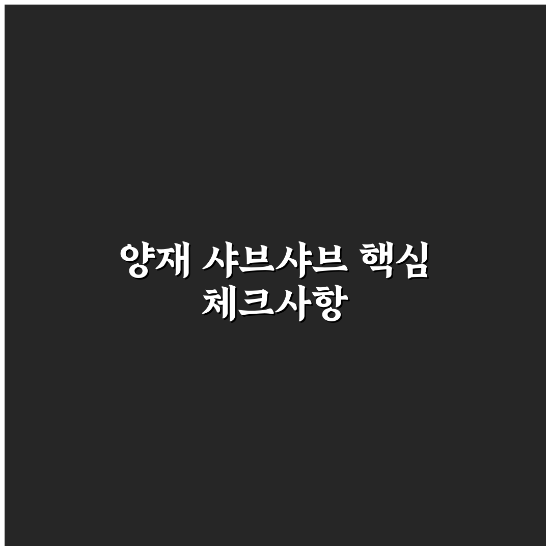 양재역 샤브샤브 5가지 기준별 비교와 선택 가이드
