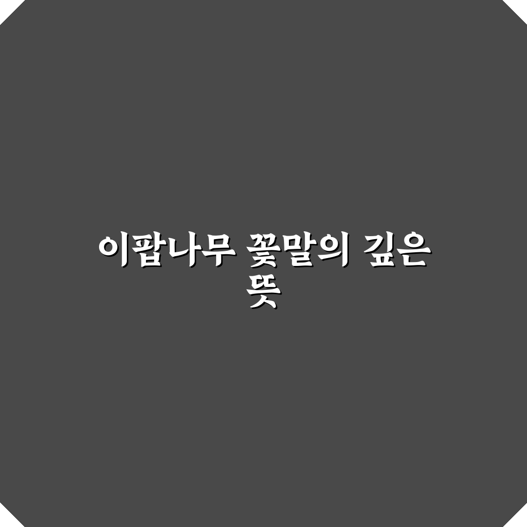이팝나무 꽃말과 의미 쉽게 알려드려요