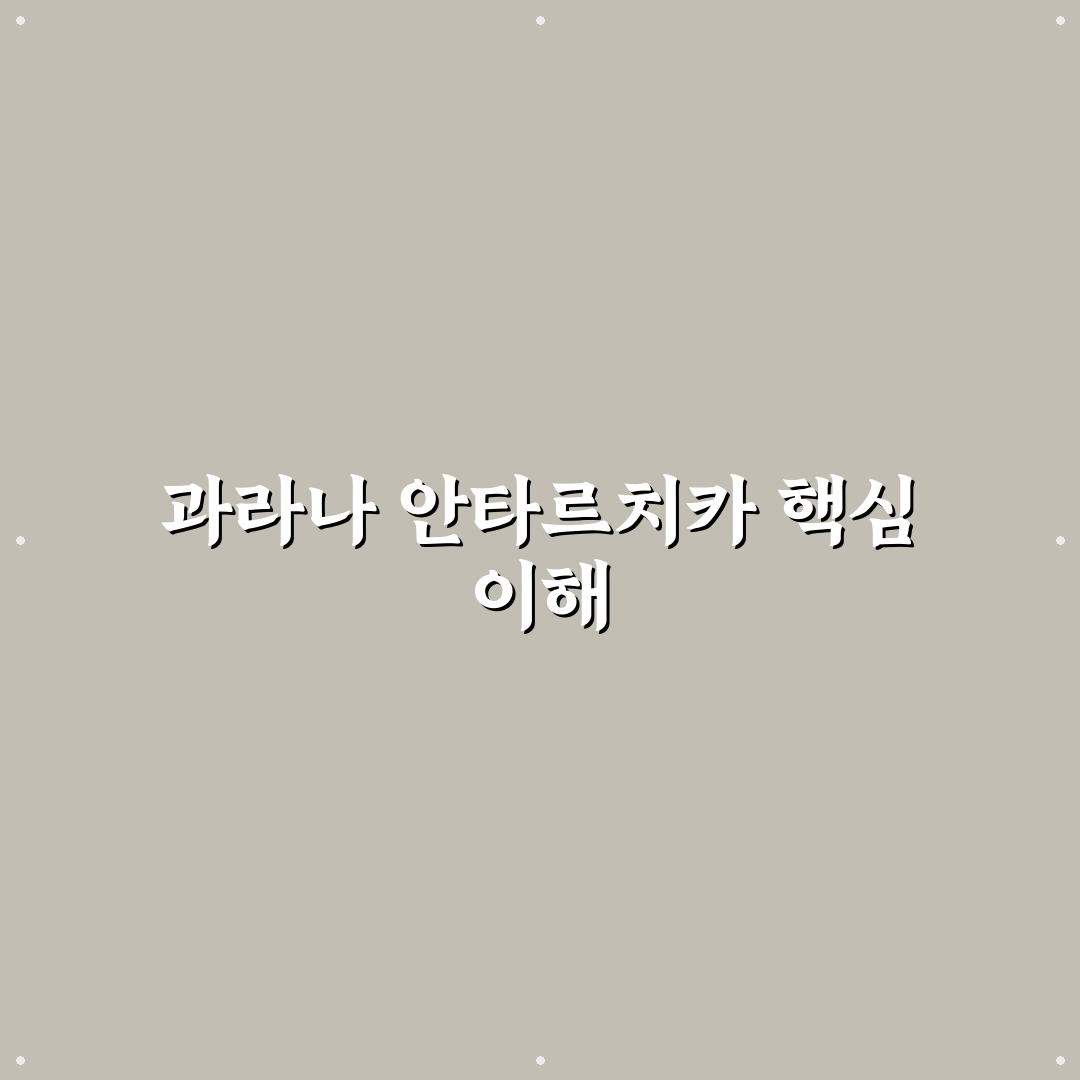 과라나 안타르치카 비교와 선택을 위한 5가지 기준 분석