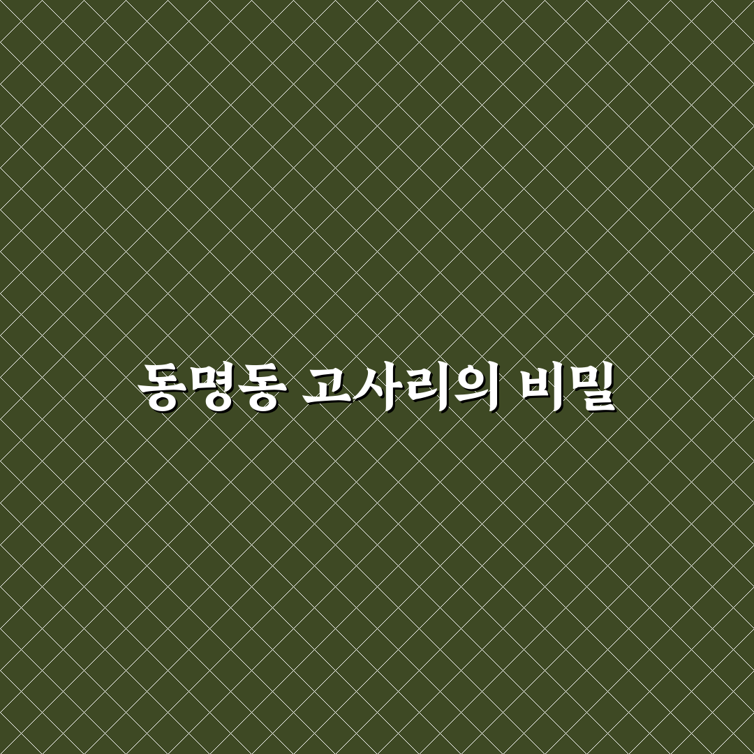 동명동 고사리 활용법과 손질 꿀팁 알려드려요