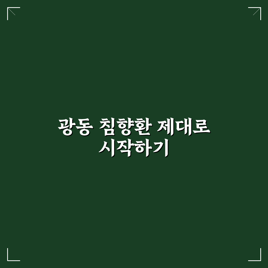 광동 침향환 먹는법 5가지 기준별 효과와 주의점 분석