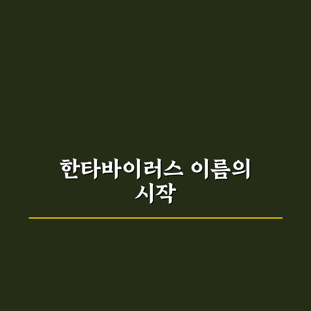 한타바이러스 어원과 특징 비교 분석 가이드