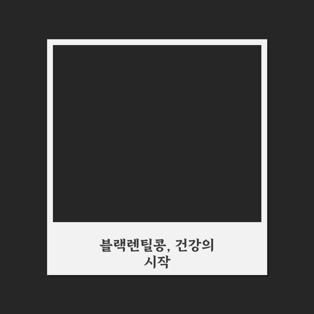 블랙렌틸콩 효능 5가지 기준별 건강 효과 분석 총정리