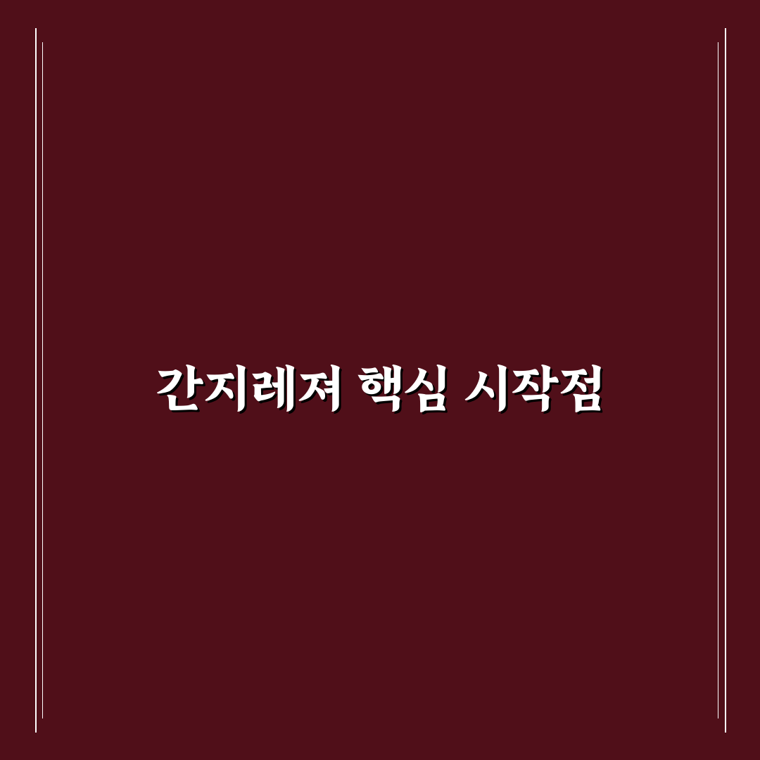 간지레져 비교와 판단을 위한 5가지 체크포인트 총정리