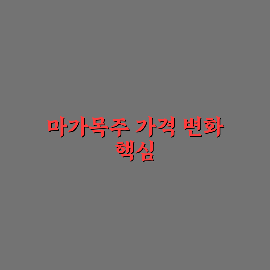 마가목주 가격 비교와 구매 시 체크포인트 5가지