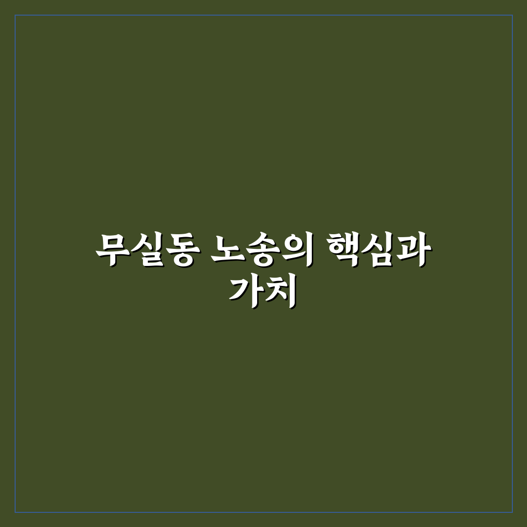 무실동 노송 관리 기준과 주요 체크포인트 총정리