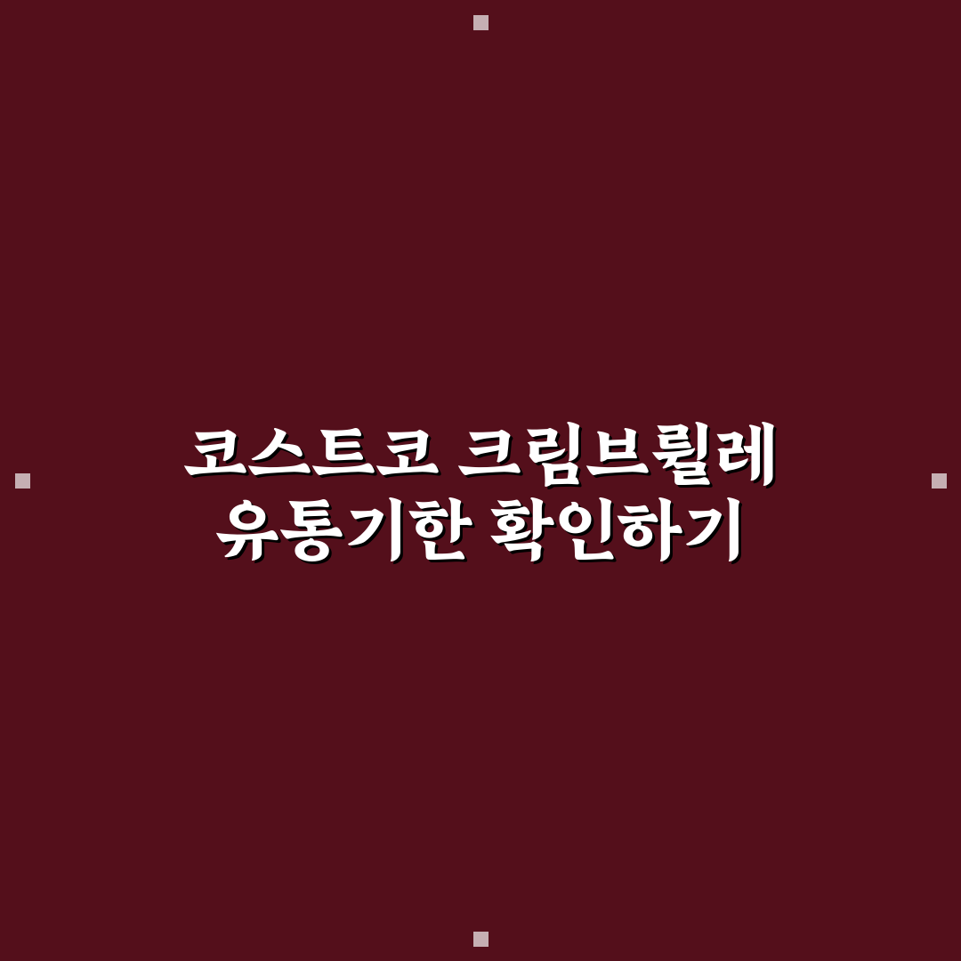 코스트코 크림브륄레 유통기한 분석과 보관 가이드 총정리